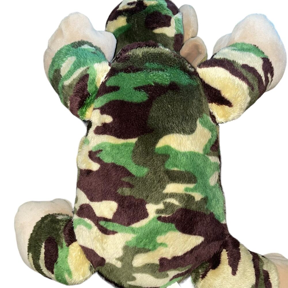 Mary Meyer Moose Team Camo Plush 12" Stuffed Animal Nursery 40930 Green Brown - Picture 9 of 12